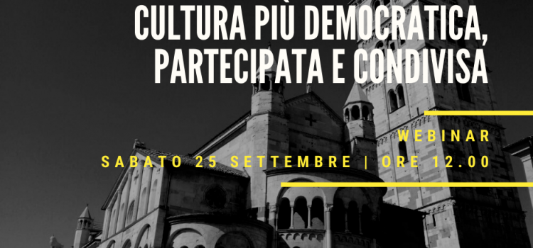 Webinar 25/09 |Piattaforme digitali per una cultura più democratica, partecipata e condivisa
